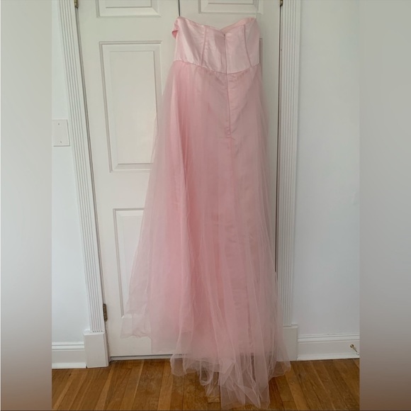 HEBEOS pink poofy prom dress princess strapless Large Medium fairytale - Picture 2 of 5